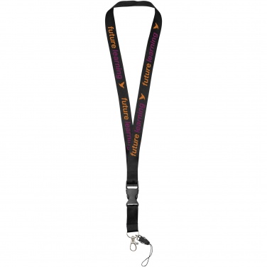 Logotrade Werbegeschenke das Foto: Sagan Lanyard mit abnehmbarer Schnalle und Handyband