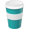 Americano® Medio 300 ml Becher mit Schutzring, Aquablau / Weiß