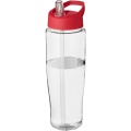 H2O Active® Tempo 700 ml Sportflasche mit Ausgussdeckel, Transparent / Rot