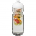 H2O Active® Base 650 ml Sportflasche mit Stülpdeckel und Infusor, Transparent / Weiß