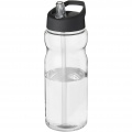 H2O Active® Base 650 ml Sportflasche mit Ausgussdeckel, Transparent / Tiefschwarz