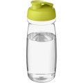 H2O Active® Pulse 600 ml Sportflasche mit Klappdeckel, Transparent / Limettengrün