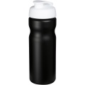 Baseline® Plus 650 ml Sportflasche mit Klappdeckel, Einfarbig schwarz / weiß