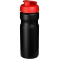 Baseline® Plus 650 ml Sportflasche mit Klappdeckel, Durchgehend schwarz / rot