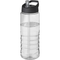 H2O Active® Treble 750 ml Sportflasche mit Ausgussdeckel, Transparent / Tiefschwarz