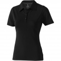 Markham Stretch Poloshirt für Damen, Durchgehend schwarz