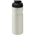 H2O Active® Eco Base 650 ml Sportflasche mit Klappdeckel, Elfenbeinweiß / Tiefschwarz