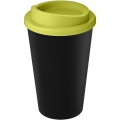 Americano® Eco 350 ml recycelter Becher, Tiefschwarz / Limettengrün