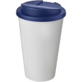 Americano® 350 ml Isolierbecher mit auslaufsicherem Schraubverschluss, Weiß / Blau