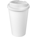 Americano® Eco 350 ml recycelter Becher mit auslaufsicherem Deckel, Weiß