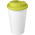 Americano® Eco 350 ml recycelter Becher mit auslaufsicherem Deckel, Limette / Weiß