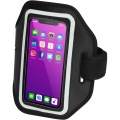 Haile reflektierendes Smartphone Armband mit transparenter Abdeckung, Durchgehend schwarz