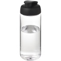 H2O Active® Octave Tritan™ 600-ml-Sportflasche mit Klappdeckel, Transparent klar / Tiefschwarz