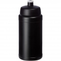 Baseline® Plus 500 ml Sportflasche, Durchgehend schwarz