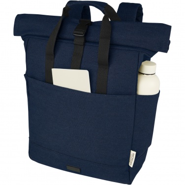 Logotrade werbemittel das Foto: Joey 15" GRS Rolltop Laptoprucksack aus recyceltem Canvas 15 L