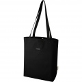 Joey vielseitige Tragetasche aus GRS recyceltem Canvas 14 L, Durchgehend schwarz