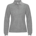 Estrella Langarm Poloshirt für Damen, Grau meliert