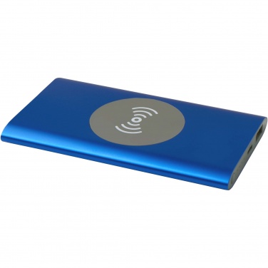 Logotrade Werbeartikel das Foto: Juice 4000 mAh Typ-C kabellose Powerbank aus recyceltem Aluminium 