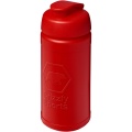 Baseline Rise 500 ml Sportflasche mit Klappdeckel, Rot / Rot