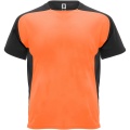 Bugatti T-Shirt Unisex aus recyceltem Material, Fluororange / Tiefschwarz