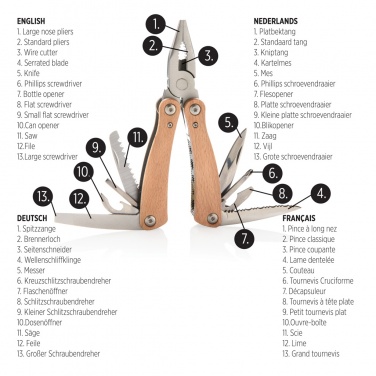 Logotrade Werbegeschenke das Foto: Holz Multitool