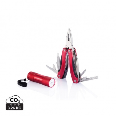 Logotrade Werbeartikel das Foto: Multitool und Taschenlampen Set