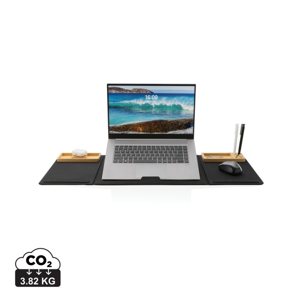 Logotrade werbemittel das Foto: Impact AWARE RPET faltbare Desk-Organizer mit Laptop-Ständer