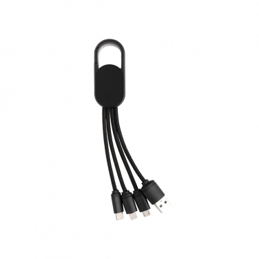 Logotrade Werbeartikel das Foto: 4-in-1 Kabel mit Karabiner-Clip