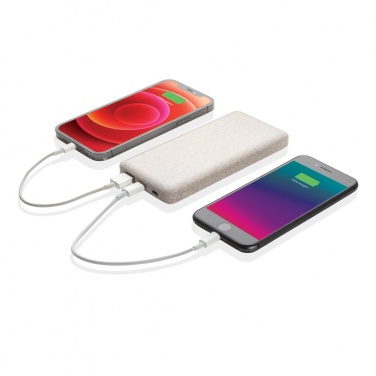 Logotrade werbemittel das Foto: 10.000 mAh Weizenstroh Powerbank