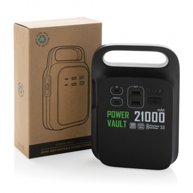 Logotrade Werbeartikel das Foto: Power Vault 21.000mAh tragbare Powerstation aus RCS rPlastik