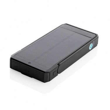 Logotrade werbemittel das Foto: Skywave 10000mAh Solarpowerbank aus RCS recycelt. Kunststoff