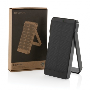 Logotrade Werbeartikel das Foto: Skywave 10000mAh Solarpowerbank aus RCS recycelt. Kunststoff