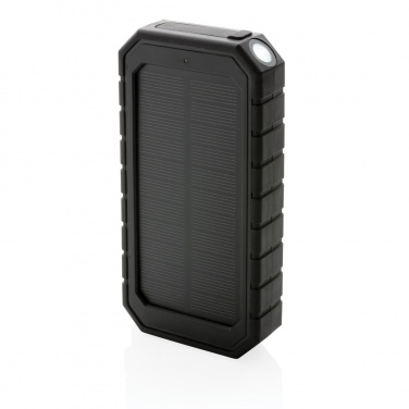 Logotrade Werbegeschenke das Foto: 10.000 mAh Solar-Powerbank mit 10W Wireless aus RCS Plastik