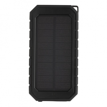 Logotrade Geschäftsgeschenke das Foto: 10.000 mAh Solar-Powerbank mit 10W Wireless aus RCS Plastik