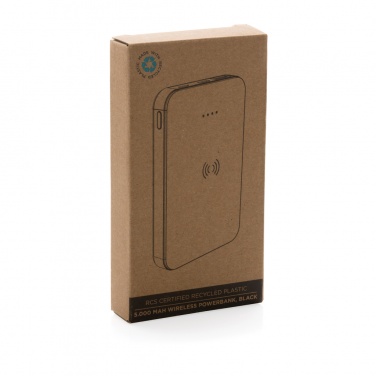 : 5.000mAh 5W Wireless Powerbank aus RCS recyceltem Kunststoff