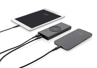 : Terra 10.000mAh 18W Powerbank aus RCS  Alu, 10W Wireless