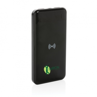 Logotrade Werbeartikel das Foto: Wireless Powerbank aus RCS Standard recyceltem Kunststoff