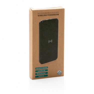 Logotrade Logogeschenke das Foto: Wireless Powerbank aus RCS Standard recyceltem Kunststoff