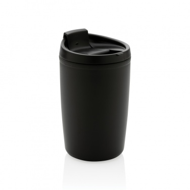 : GRS recycelter PP-Becher mit Flip-Deckel