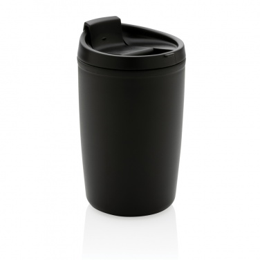 : GRS recycelter PP-Becher mit Flip-Deckel