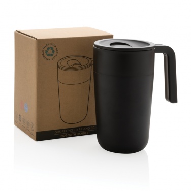 Logotrade Firmengeschenke das Foto: GRS recycelte PP und Stainless Steel Tasse mit Griff