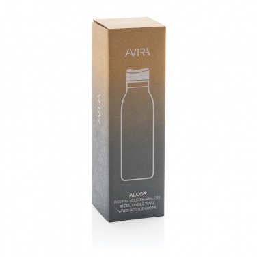 Logotrade Werbeartikel das Foto: Avira Alcor 600ml Wasserflasche aus RCS rec. Stainless-Steel