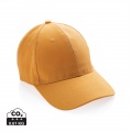 Impact 6 Panel Kappe aus 280gr rCotton mit AWARE™ Tracer, Sonnenuhr orange