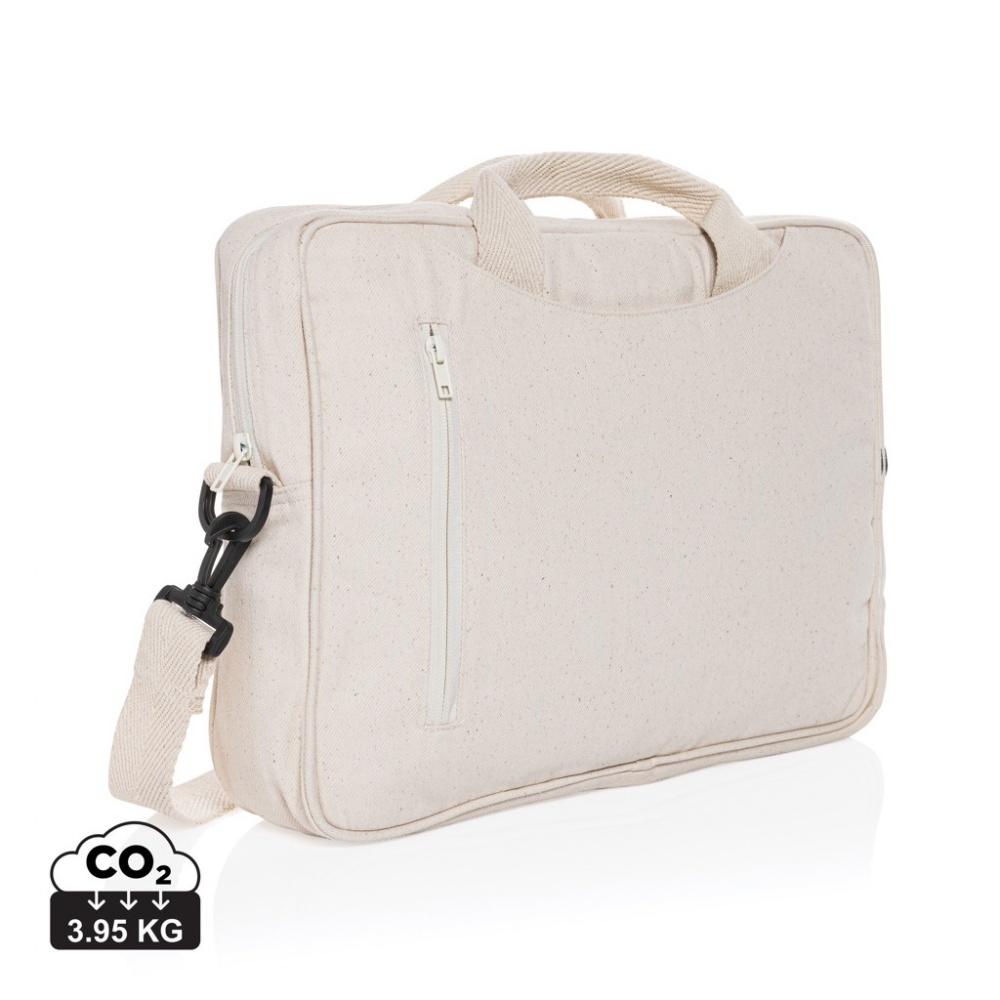 Logotrade Firmengeschenke das Foto: Laluka AWARE™ 15.4" Laptop-Tasche aus recycelter Baumwolle