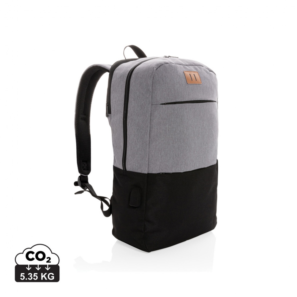 Logotrade Werbegeschenke das Foto: Moderner 15.6" USB & RFID Laptop-Rucksack, PVC-frei