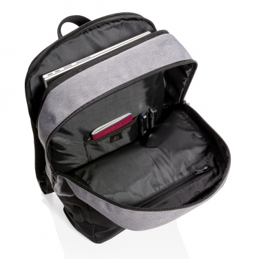 : Moderner 15.6" USB & RFID Laptop-Rucksack, PVC-frei