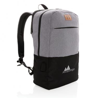 : Moderner 15.6" USB & RFID Laptop-Rucksack, PVC-frei