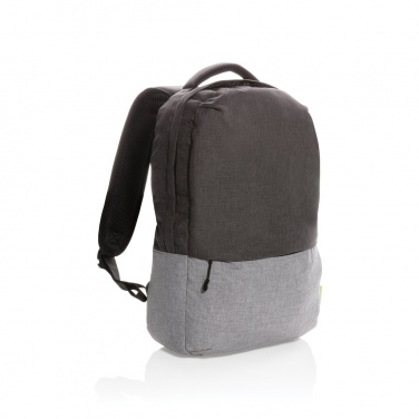 Logotrade Geschäftsgeschenke das Foto: Duo Color RPET 15.6" RFID Laptop-Rucksack, PVC-frei