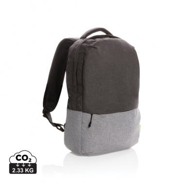 Logotrade Werbeartikel das Foto: Duo Color RPET 15.6" RFID Laptop-Rucksack, PVC-frei