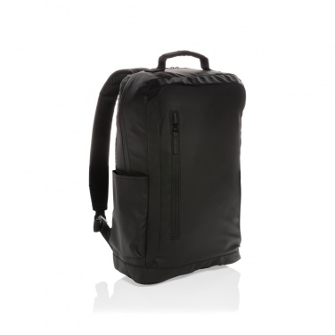 Logotrade Werbeartikel das Foto: Fashion schwarzer 15.6" Laptop-Rucksack, PVC-frei